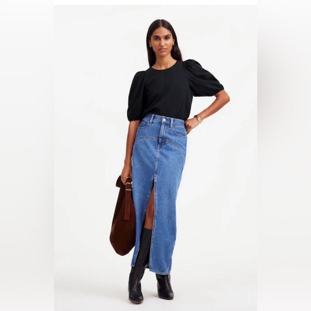 Madewell Black Puff Sleeve Top